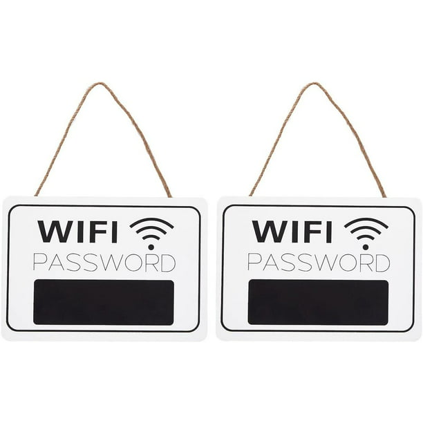 Wood WiFi Password Sign Hanging Board Hanging Chalkboard for Store Decoration